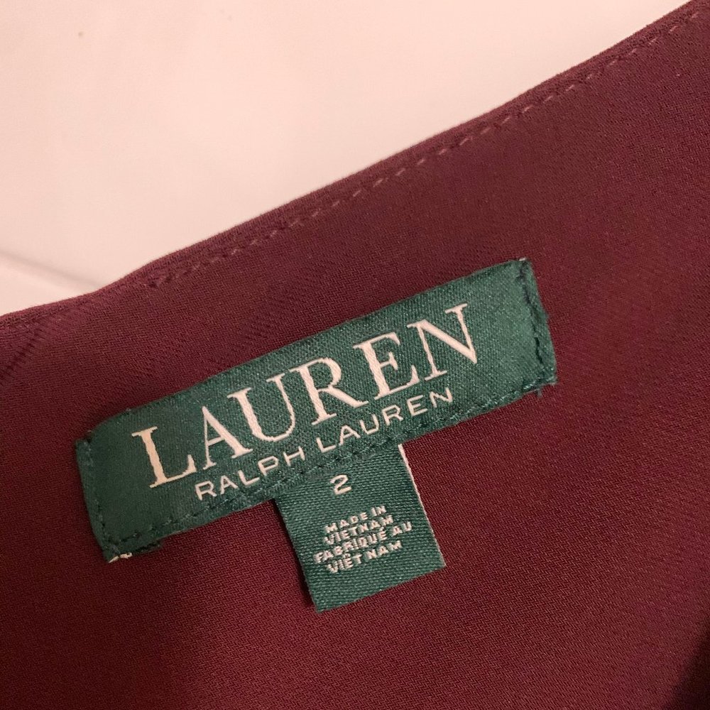 Ralph Lauren Cold Shoulder Jumpsuit, Maroon colour - Picture 2 of 2